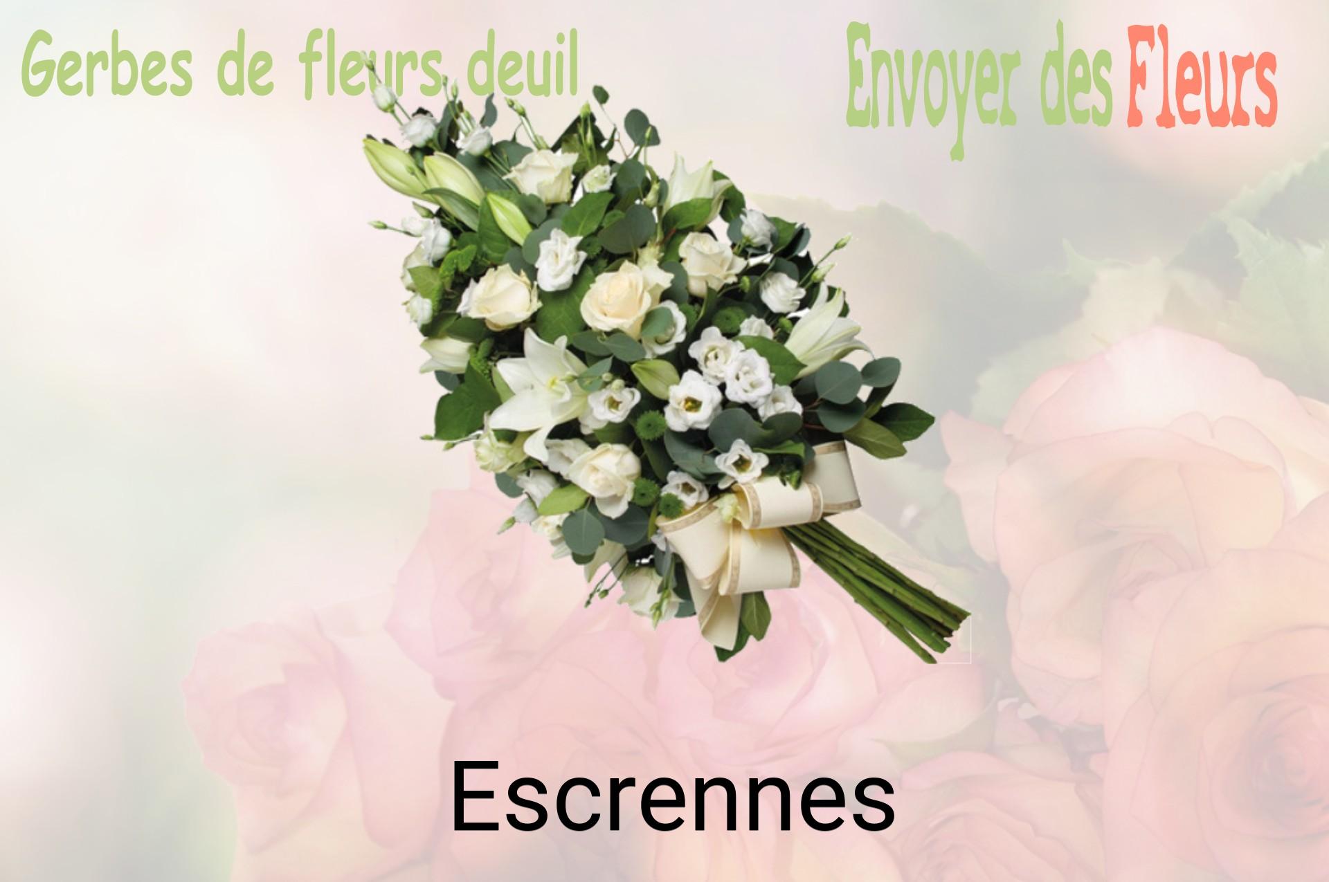 Gerbe de fleurs de deuil livrée à Escrennes